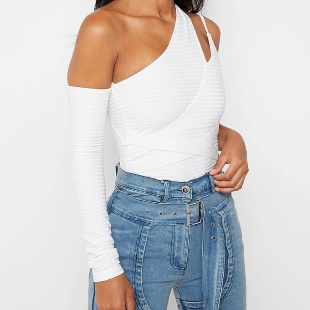 A white bodysuit